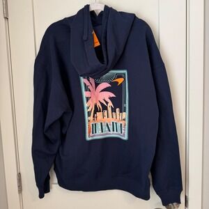 McLaren Miami Formula 1 Team 2025 Oversized Hoodie Navy Blue Official Licensed